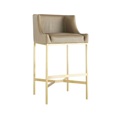 Dalia Upholstered Counter Stool with Metal Frame