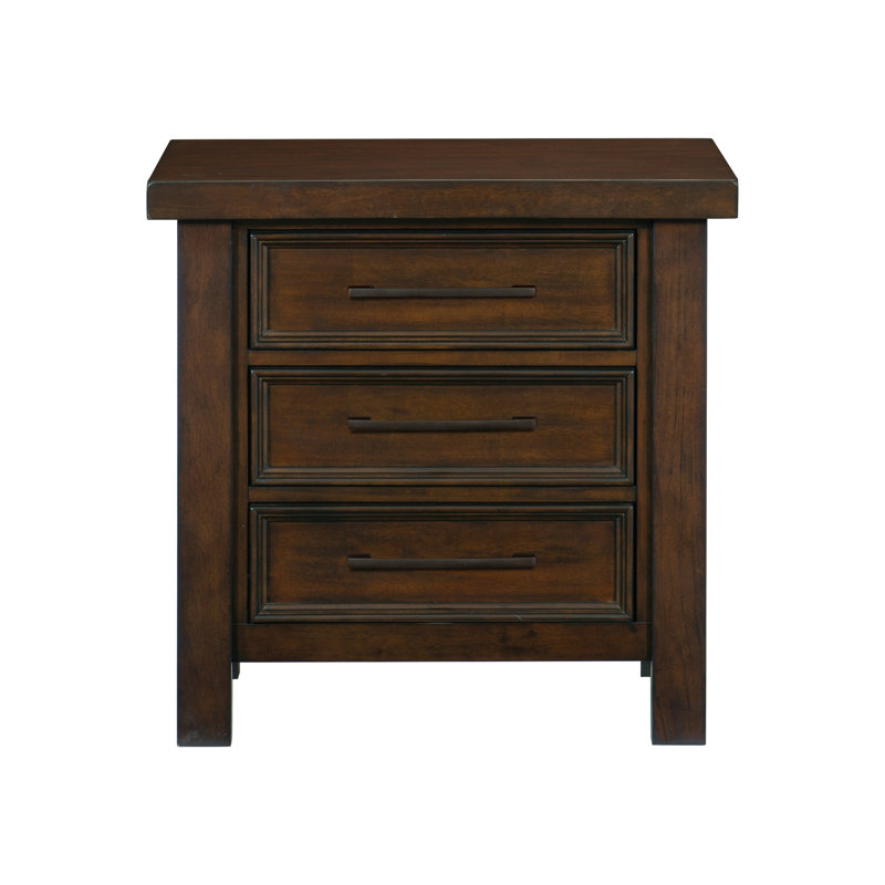 Table de chevet classique en bois brun 1pc