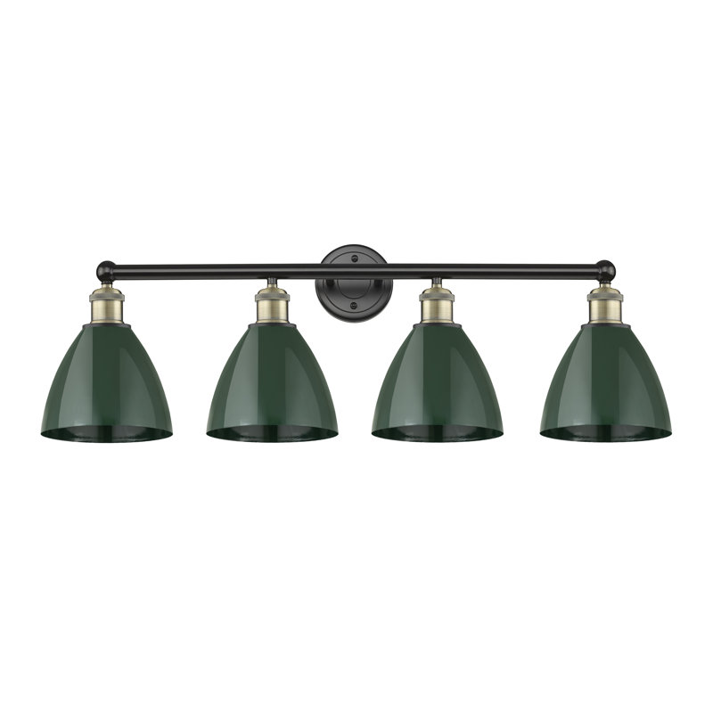 Alquin 4 - Light Dimmable Vanity Light, Green, Black Antique Brass