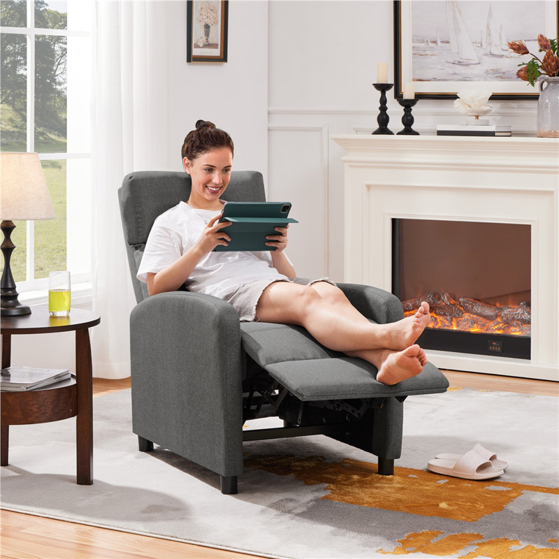 Rasim 61.5cm Wide Zero Gravity Recliner, Gray