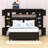 Full Size Wood Platform Bed With 4 Drawers, Headboard and Shelves-996416104