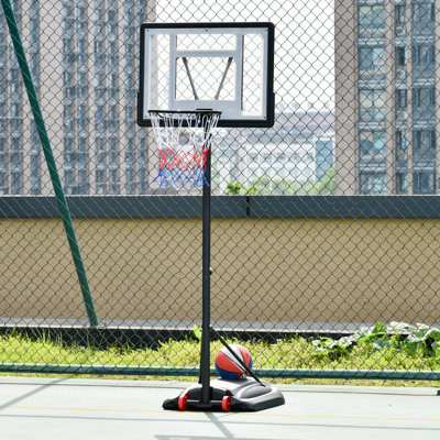 Basketball Hoop Outdoor, Portable Basketball Goal, Height Adjustable with 33'' Backboard