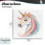 Plaque murale en forme de licorne pastel dorée, design by Creative Studio