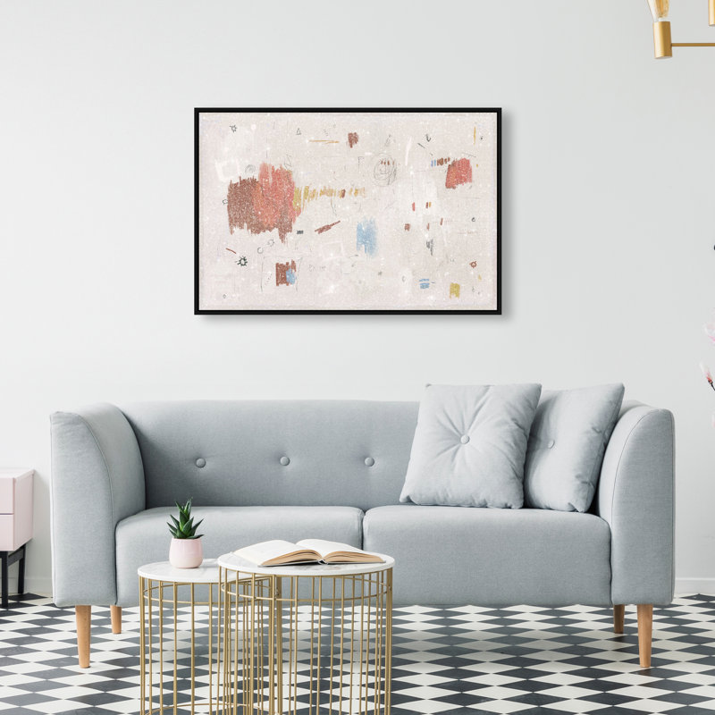 Expression Wall Canvas Abstract Print by Oliver Gal, Black Frame, 15 x 10, 21"H x 31"W, Black Frame