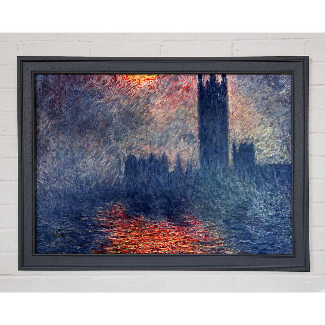 Gerahmtes Leinwandbild Parliament In London von Monet