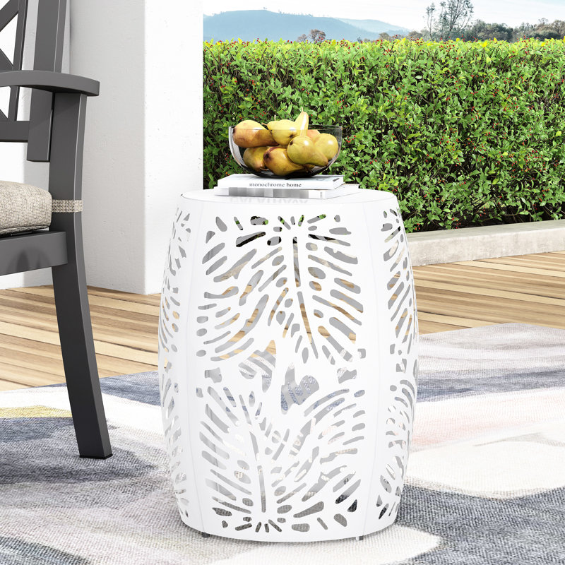 Table de bout Chic Chic, H 19,92 po x l 16,55 po x P 16,03 po, Blanc