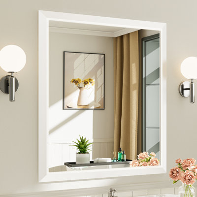 Modern & Contemporary Beveled Metal Framed Rectangular/Square Bathroom Vanity Mirrors with HD Tempered Glass