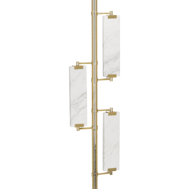 Alston Floor Lamp, Modern Brass