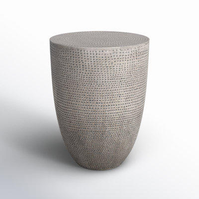 Eustis Round Concrete Outdoor Side Table , 14.25'' in. W 14.25'' in. D