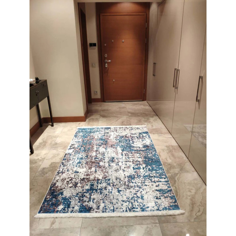 Tapis mathaï avec envers antidérapant, Tapis de couloir 2 pi 7 po x 10 pi 6 po