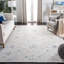 Tapis bleu clair / ivoire en laine tissé à plat à la main Dasheil-899887624