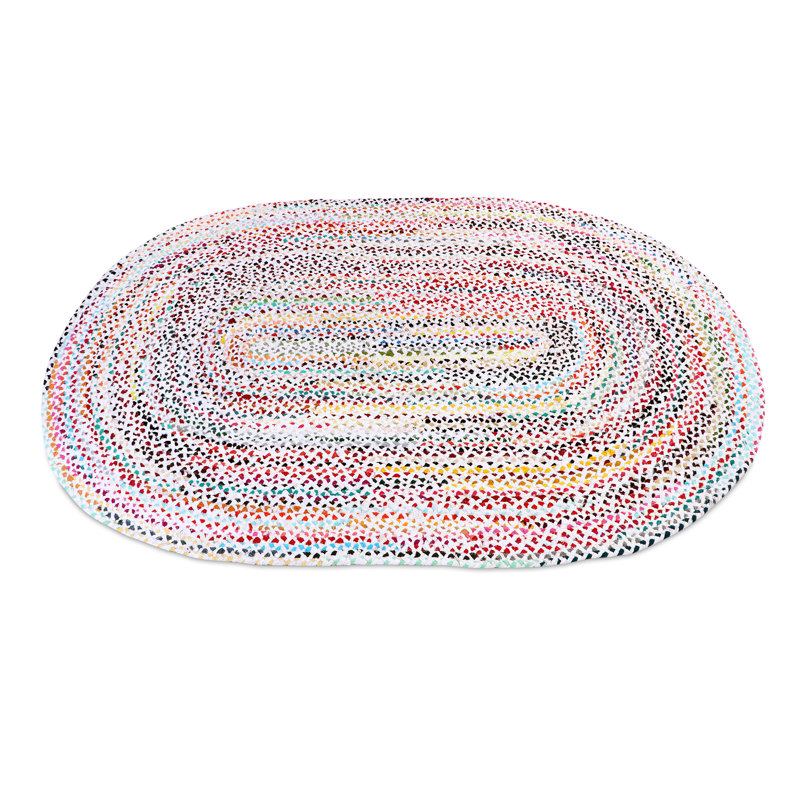 Moryn Cotton Indoor Rug, Oval 3' x 5'