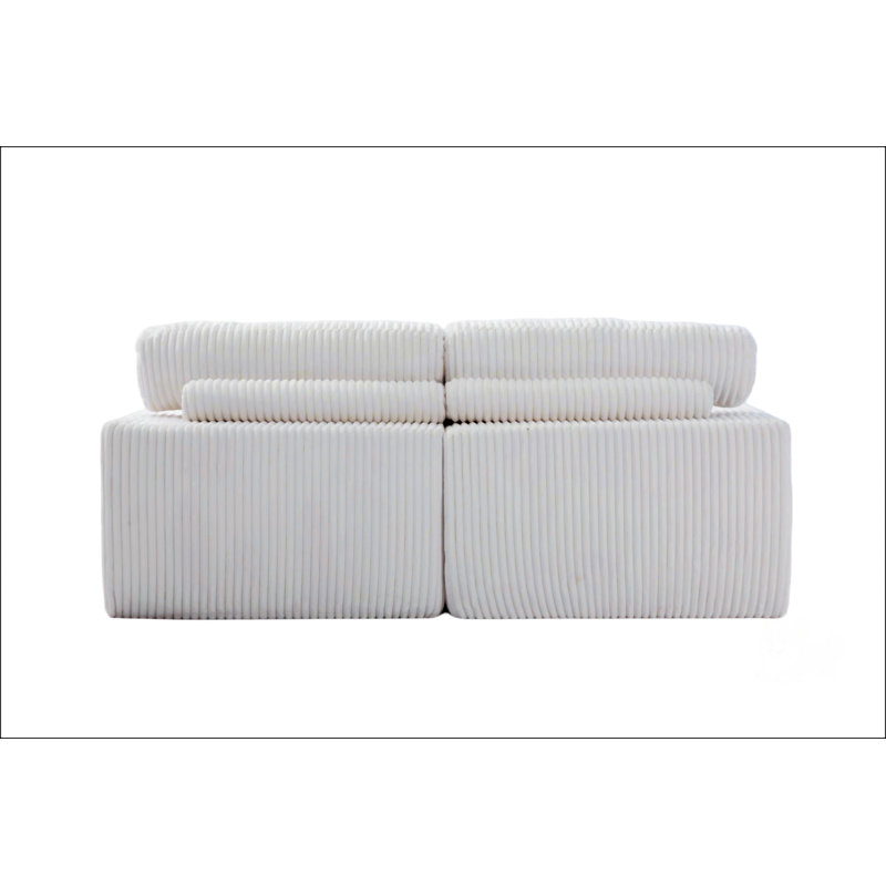 Double méridienne intérieure, canapé-lit rembourré surdimensionné d'intérieur avec siège profond, canapé-lit de luxe pour le confort du salon, aucun assemblage requis