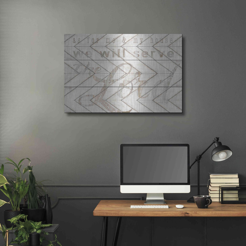 Gracie Oaks 'We Will Serve the Lord' by Cindy Jacobs, Metal Wall Art, 36"x24"