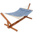 Hamac en corde avec support de hamac en bois réglable de 12 à 14 pieds et coussin amovible