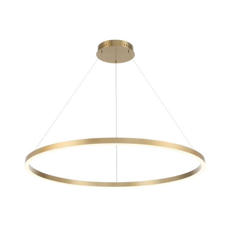 Lustre à DEL en or Spunto, H 5 po x l 47,25 po x P 47,25 po