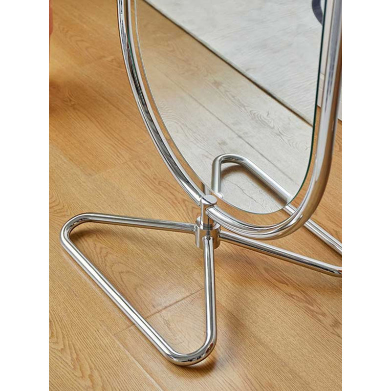 Modern Minimalist Arched Iron Frame Full-Body Mirror That Can Rotate