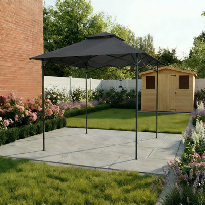 Verano Pop-Up Black Water-Resistant Outdoor Shelter Gazebo