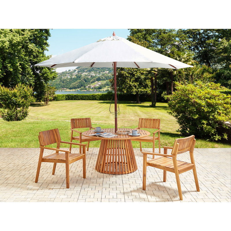 Kyro 6 - Person Acacia Patio Dining Set with Rectangular Table