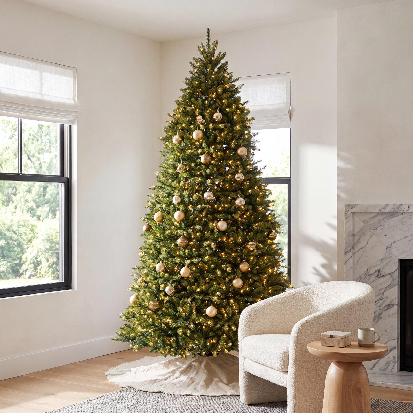 Pre-Lit Fir Christmas Tree, 10'