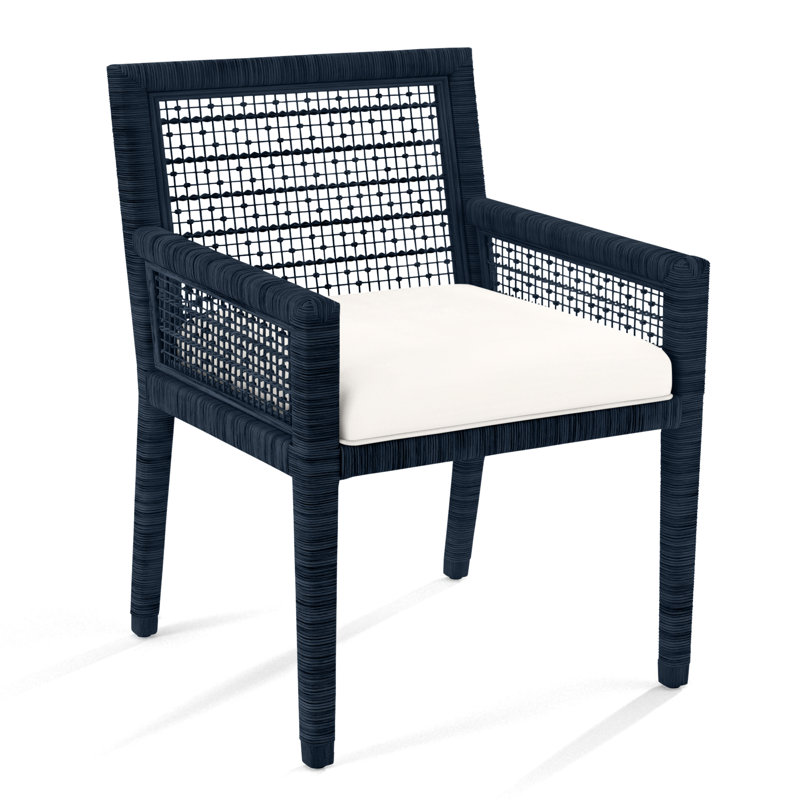 Pine Isle Arm Chair, Elite Ivory; 0321-91, Navy