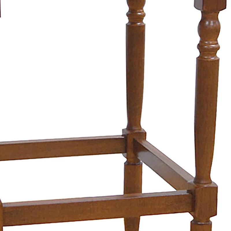Chaise de bar naturelle sans dossier avec repose-pieds, Brun, Tabouret de bar (siège d'une hauteur de 29 po)