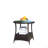 Outdoor Patio Furniture 1 Round Coffee Table With Clear Tempered Glass