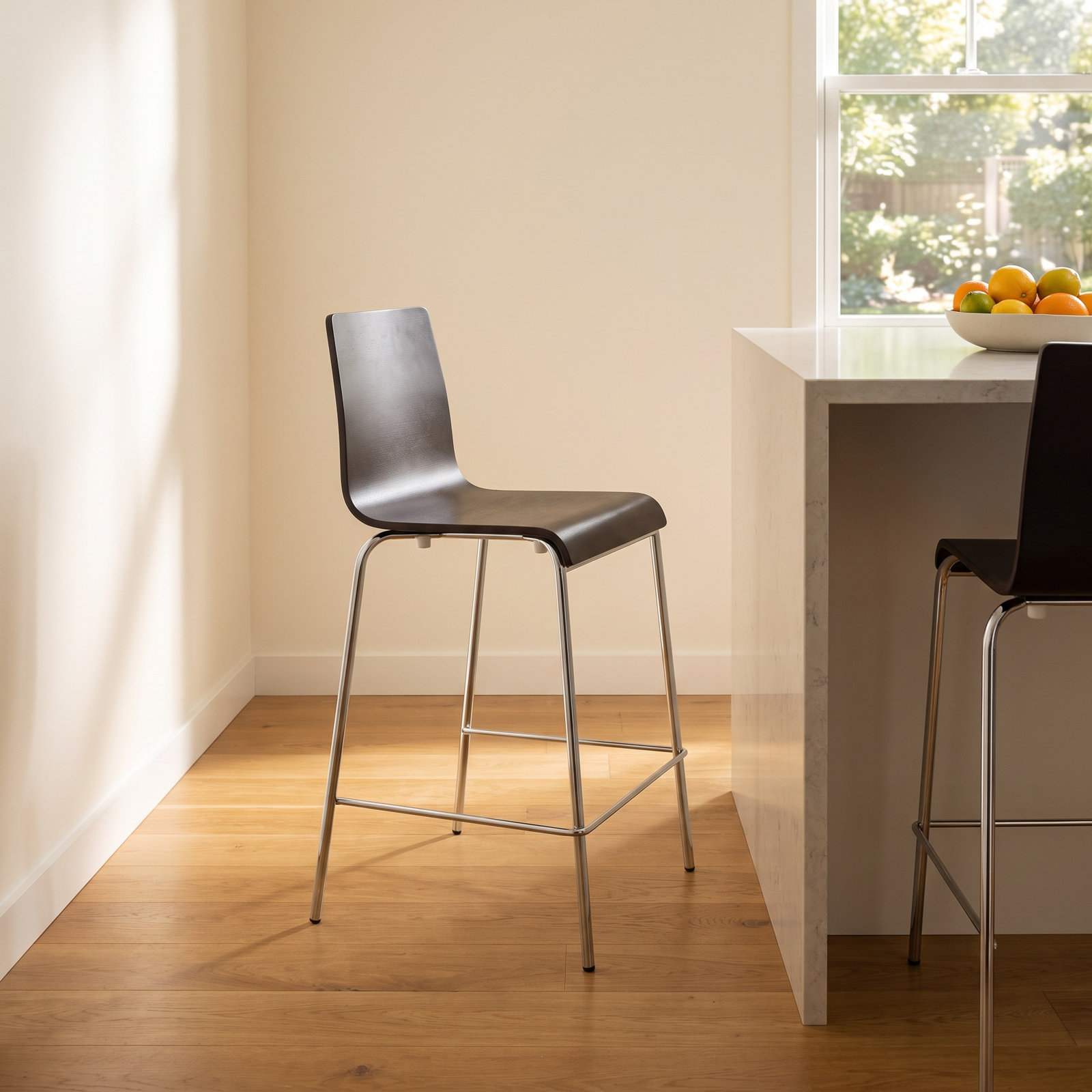 Bar and Counter Stool, Graphite Oak, Counter Stool (24.5" Seat Height)