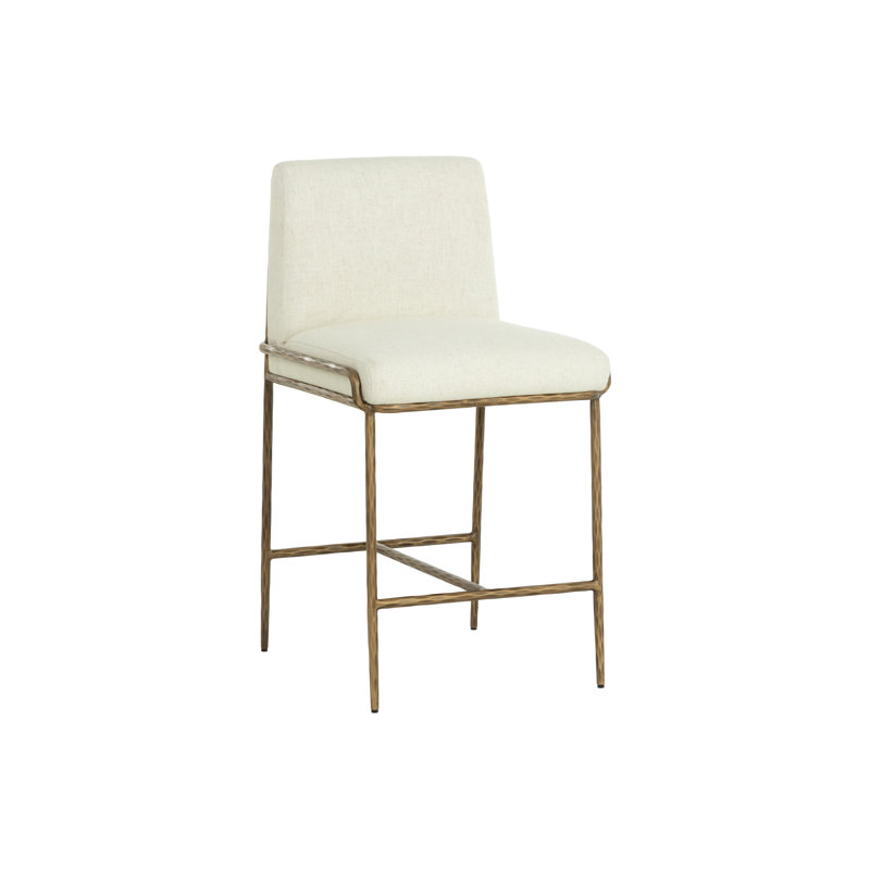Lathan Upholstered Stool, Cream