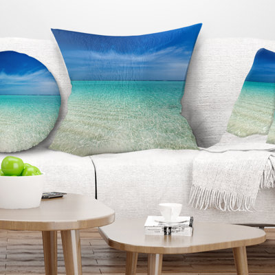 Coussin Turquoise Ocean Under Blue Sky - Sea & Shore
