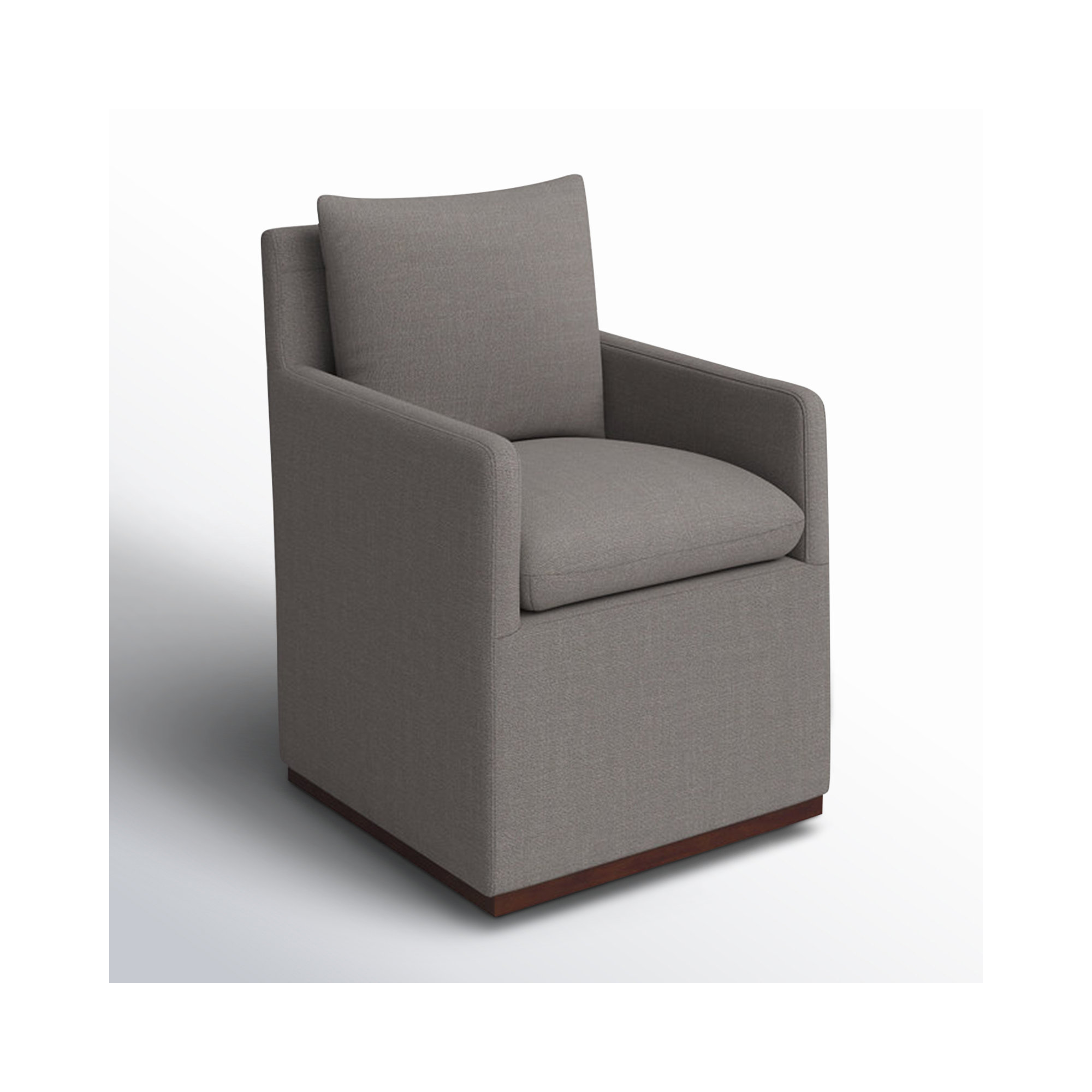 Bobbi Upholstered Dining Arm Chair, Effie Flint Performance Linen