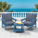 Reata HDPE 2-Person Conversation Set With Double-Tier Side Table and Cusions