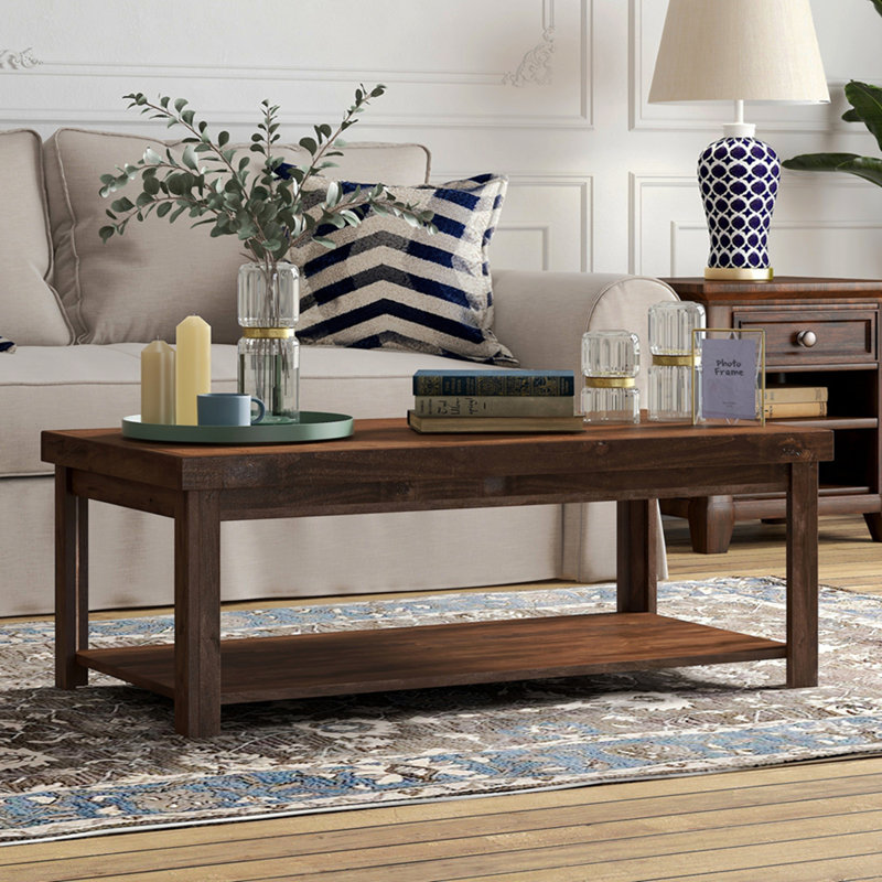 Table basse simple Bara, Brun