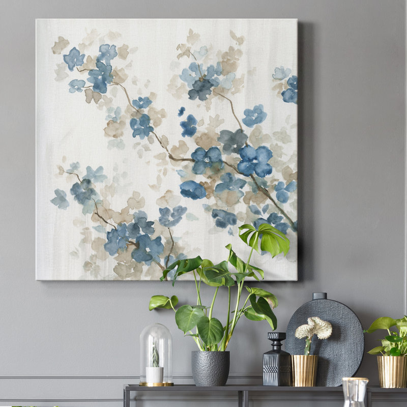 Cornouiller bleu II - impression sur toile tendue, H 24 po x l 24 po x P 1 po