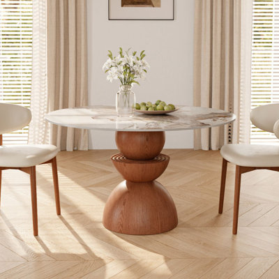 Breakfast Dining Table Faux Marble