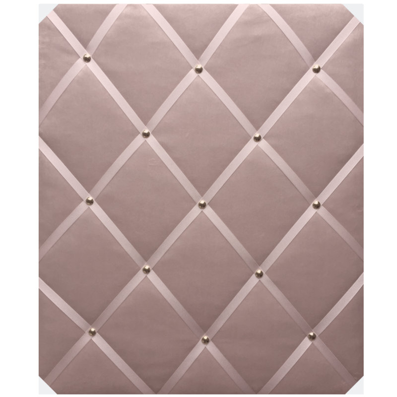 Fabric Corkboard / Bulletin Board, Blush, 48 x 60 cm