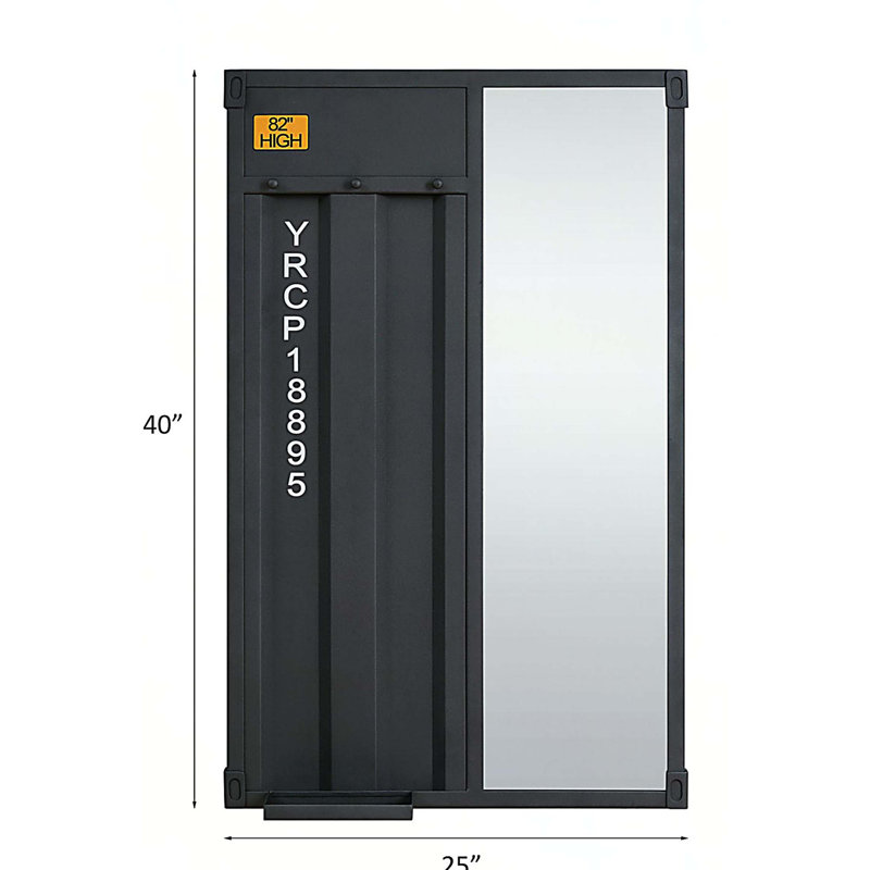 Cargo Gunmetal Finish Mirror
