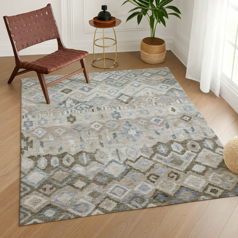 Tapis d'intérieur / extérieur lavable à la machine Chantille ACN2303, Rectangulaire 8 pi x 10 pi