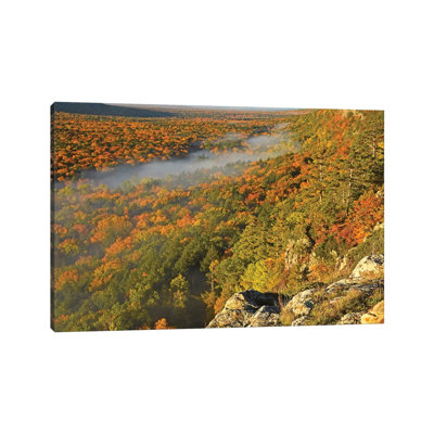 Autumn Colors At Lake Of The Clouds by Brian Wolf - Wrapped Canvas Print