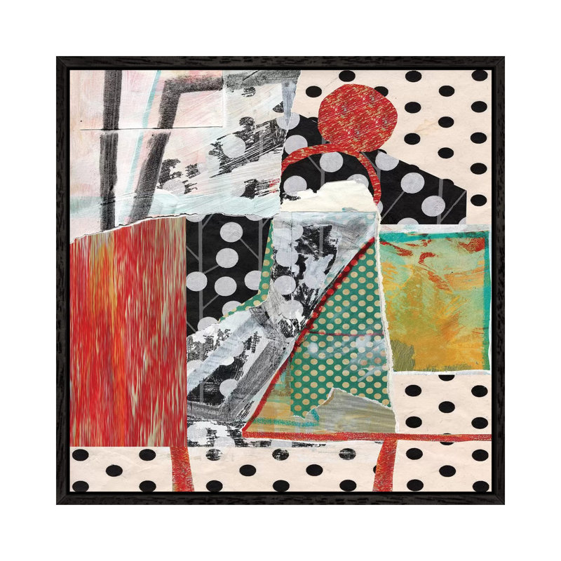 Dots On Dots by Pamela Staker - Painting on Canvas, Black Framed, 66.04 cm H x 66.04 cm W