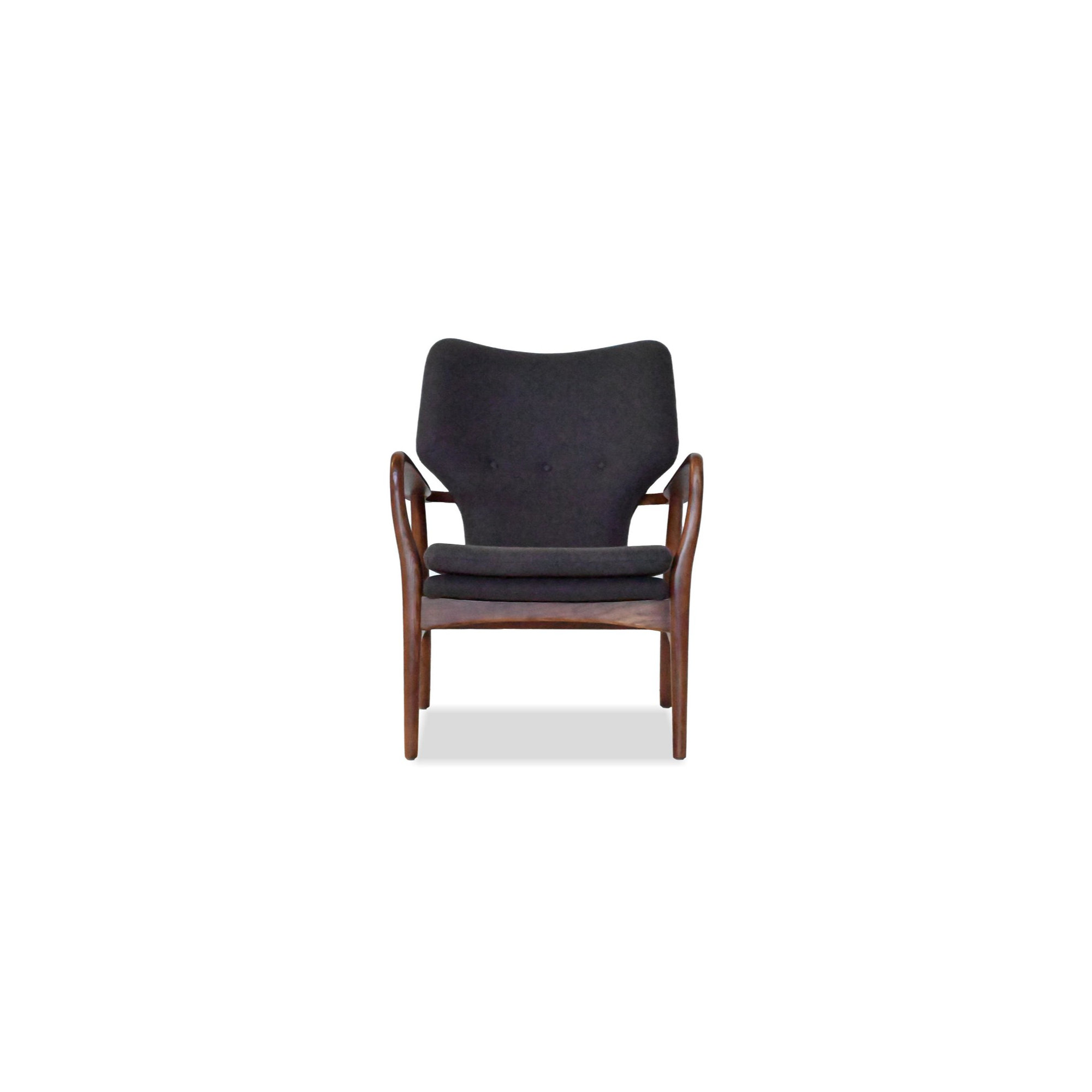 Marlo Genuine Leather Armchair, Gray