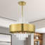 Lustre cylindrique unique à 10 lumières avec accents de cristal Annelore-2000863622-2000868888