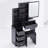 29.2" Small Space Left Bedside Cabinet Vanity Table + Cushioned Stool,Extra Large Right Sliding Mirror,Multi Layer High Capacity Storage,Practical Fashionable Dresser,Suitable for Small Space-236295650