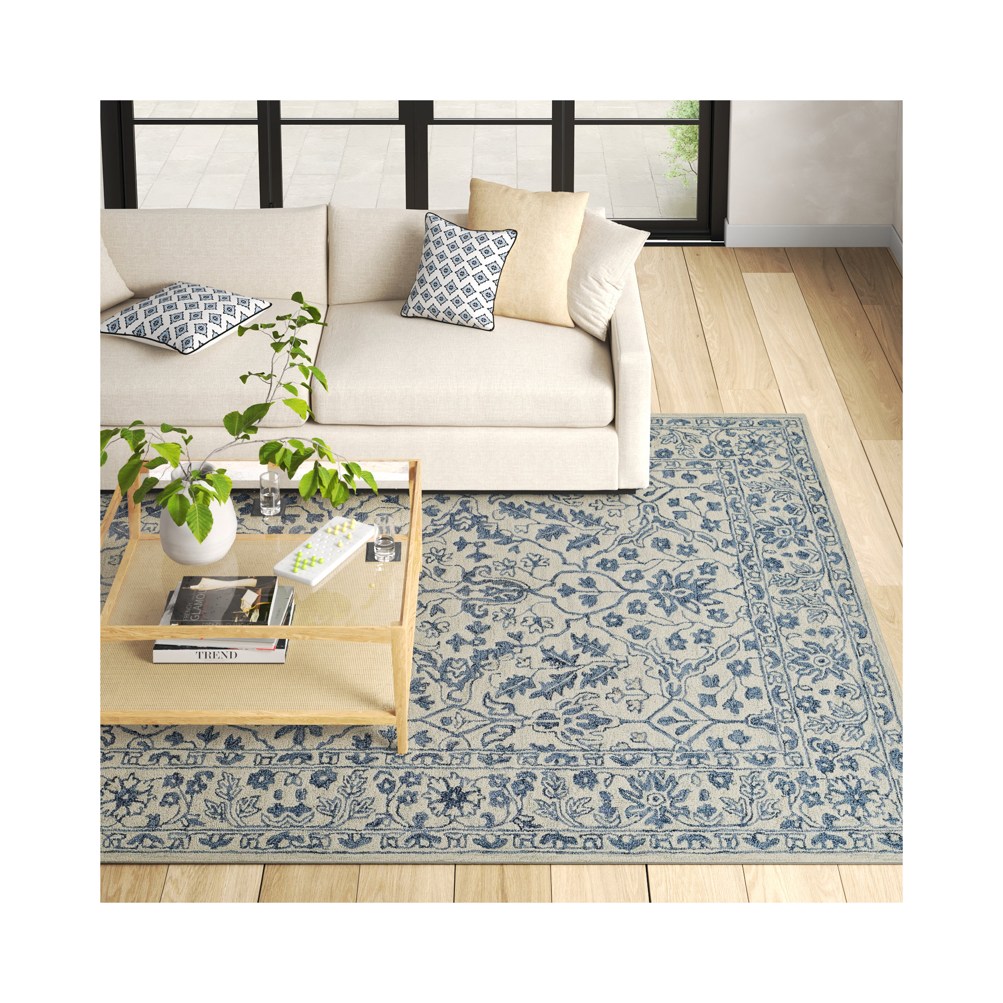 Bayford Handmade Wool Rug, Rectangle 9' x 12'