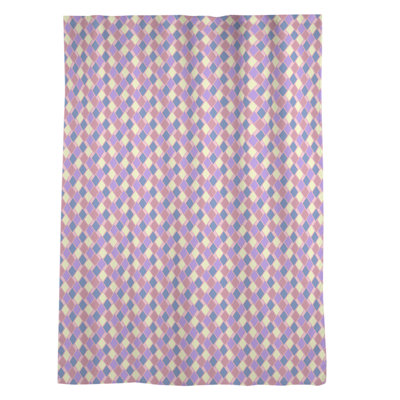 Panneau de rideau simple transparent avec passe-tringle retro diamants Avicia