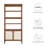 Capri 4-Shelf Wood Grain Bookcase In Walnut