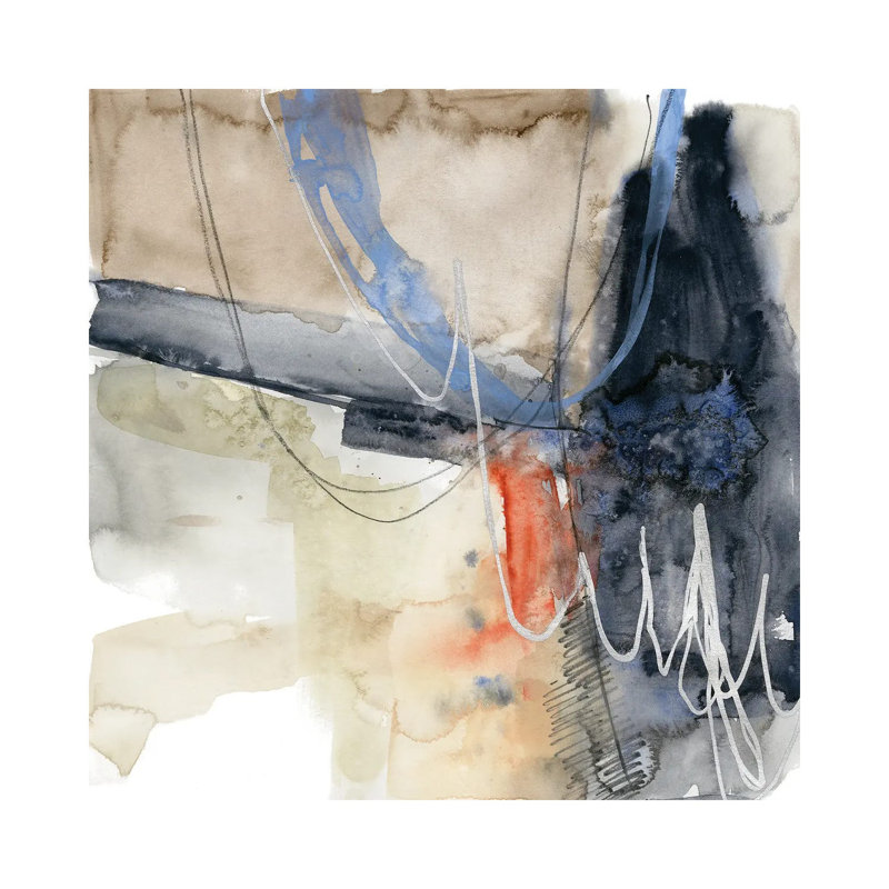 Abstract Coordinates I by Jennifer Goldberger - Wrapped Canvas Painting, 66.04 cm H x 66.04 cm W