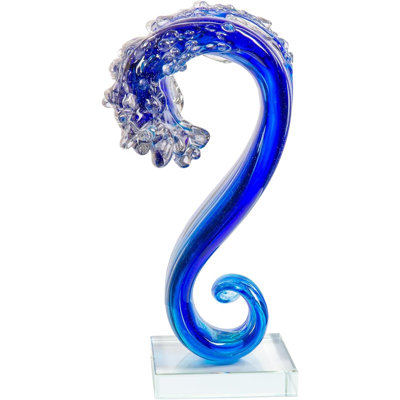 Wave Art Glass Sculpture