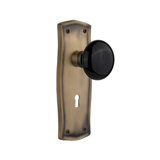 Prairie Plate with Decorative Keyhole and Black Porcelain Door Knob