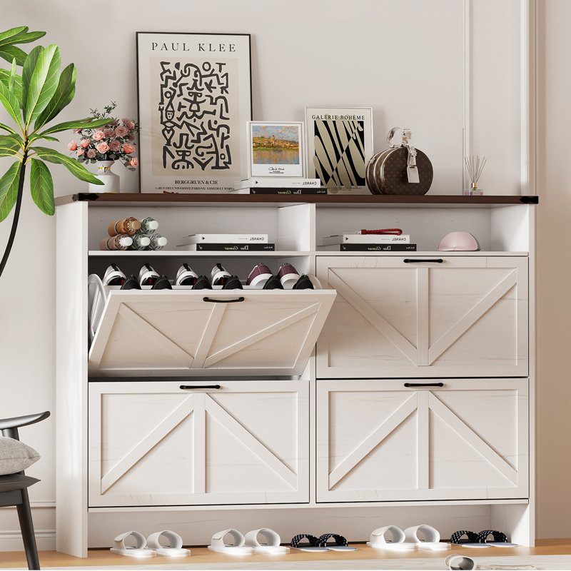 32 Pair Stackable Shoe Storage Cabinet